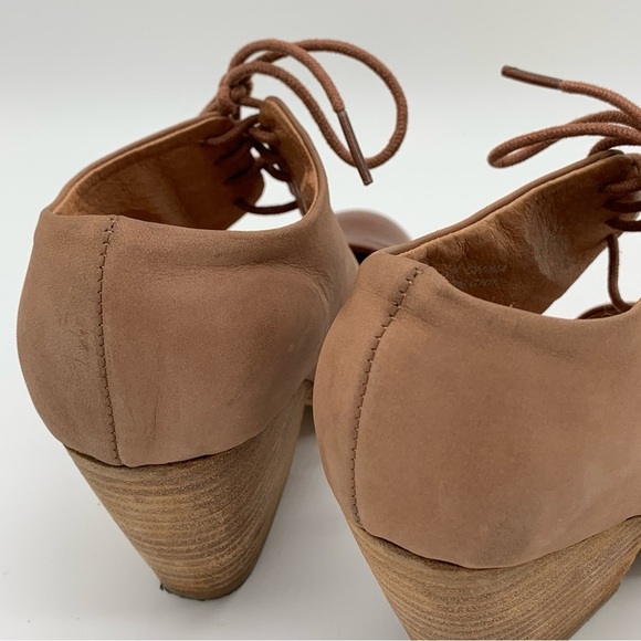 Jeffrey Campbell Brown Leather Pumps with Chunky Heel - Picture 7 of 8